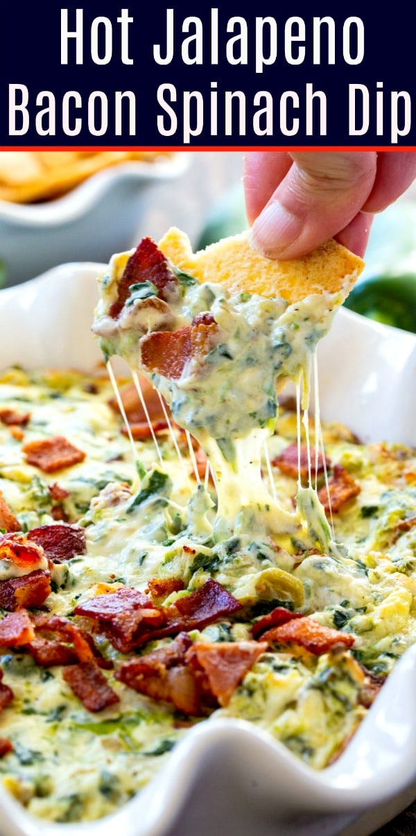 Hot Jalapeno Bacon Spinach Dip