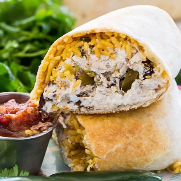 Jalapeno Popper Chicken Burritos