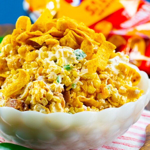 Jalapeno Popper Corn Frito Salad in a serving bowl.