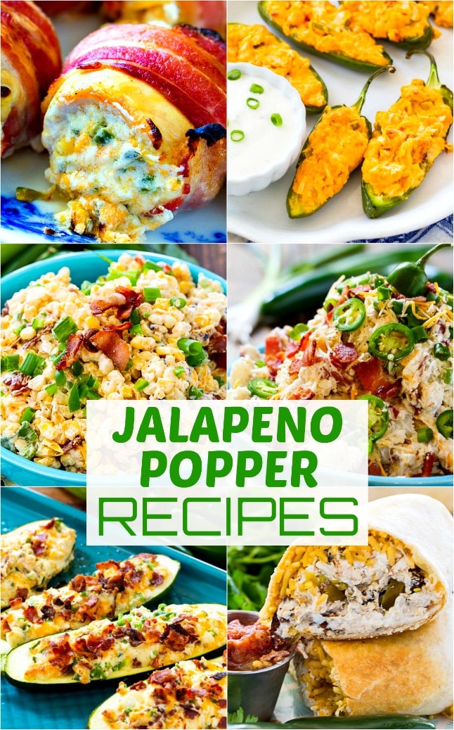 collage of jalapeno popper recipes