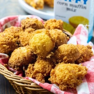 basket full of hush puppies