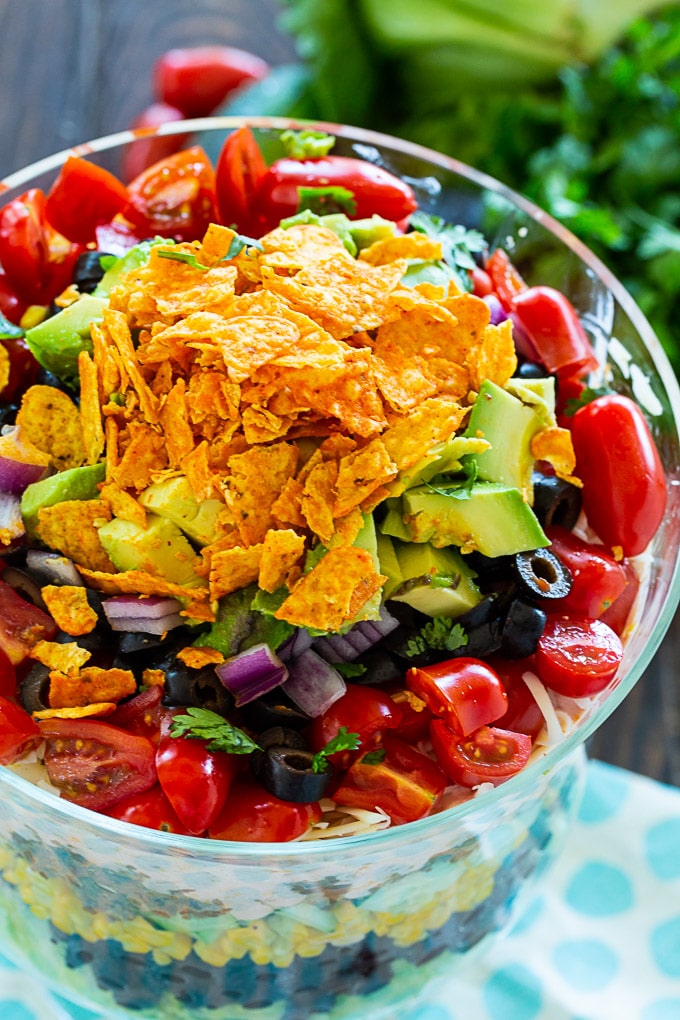 Layered Taco Salad Spicy Southern Kitchen