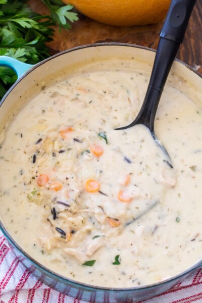 Creamy Leftover Turkey Wild Rice Soup - Spicy Southern Kitchen