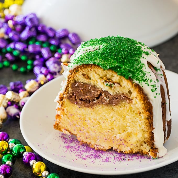 Mardi Gras Pound Cake 