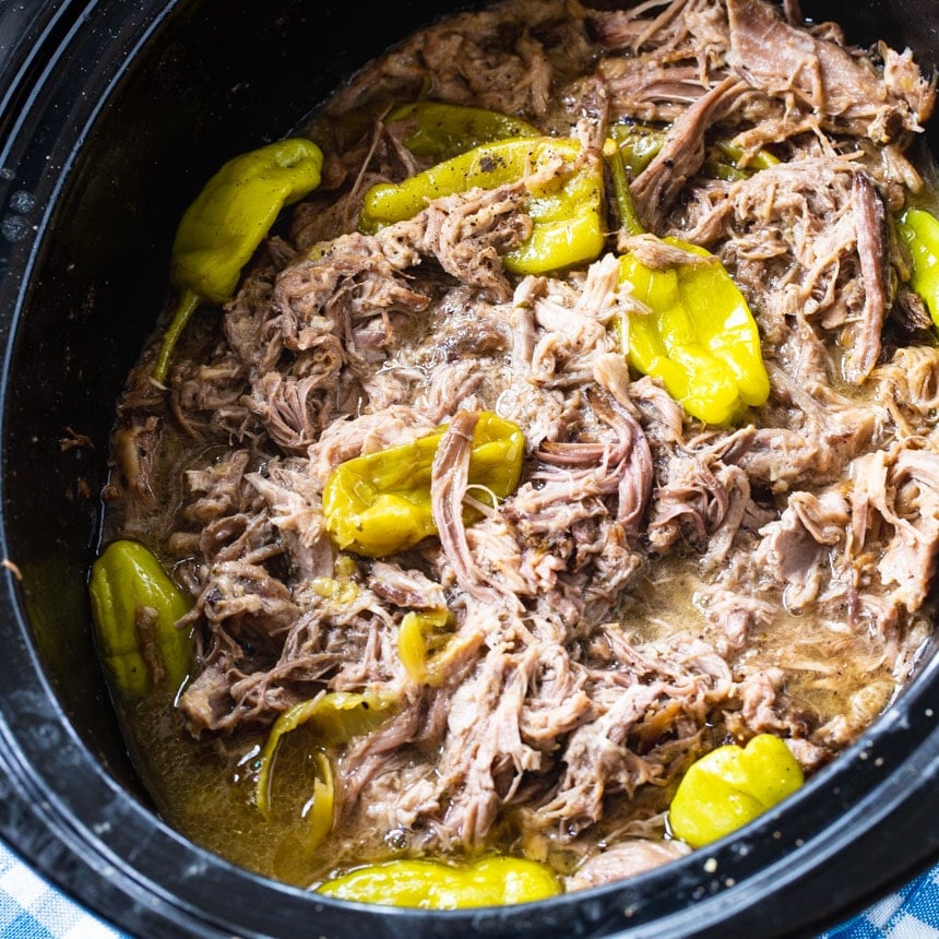 Slow Cooker Mississippi Pulled Pork - Spicy Southern Kitchen