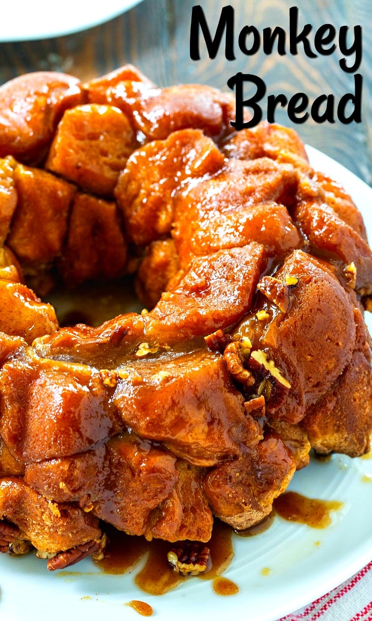 Monkey Bread on a serving plate.