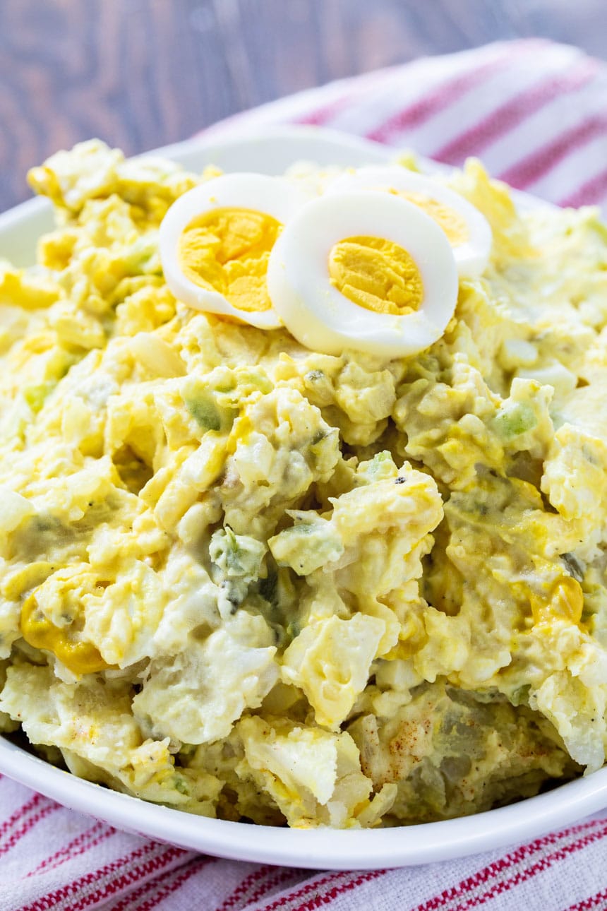 Close-up of Southern Mustard Potato Salad