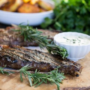 New York Strip Steal with Horseradish Mustard Sauce