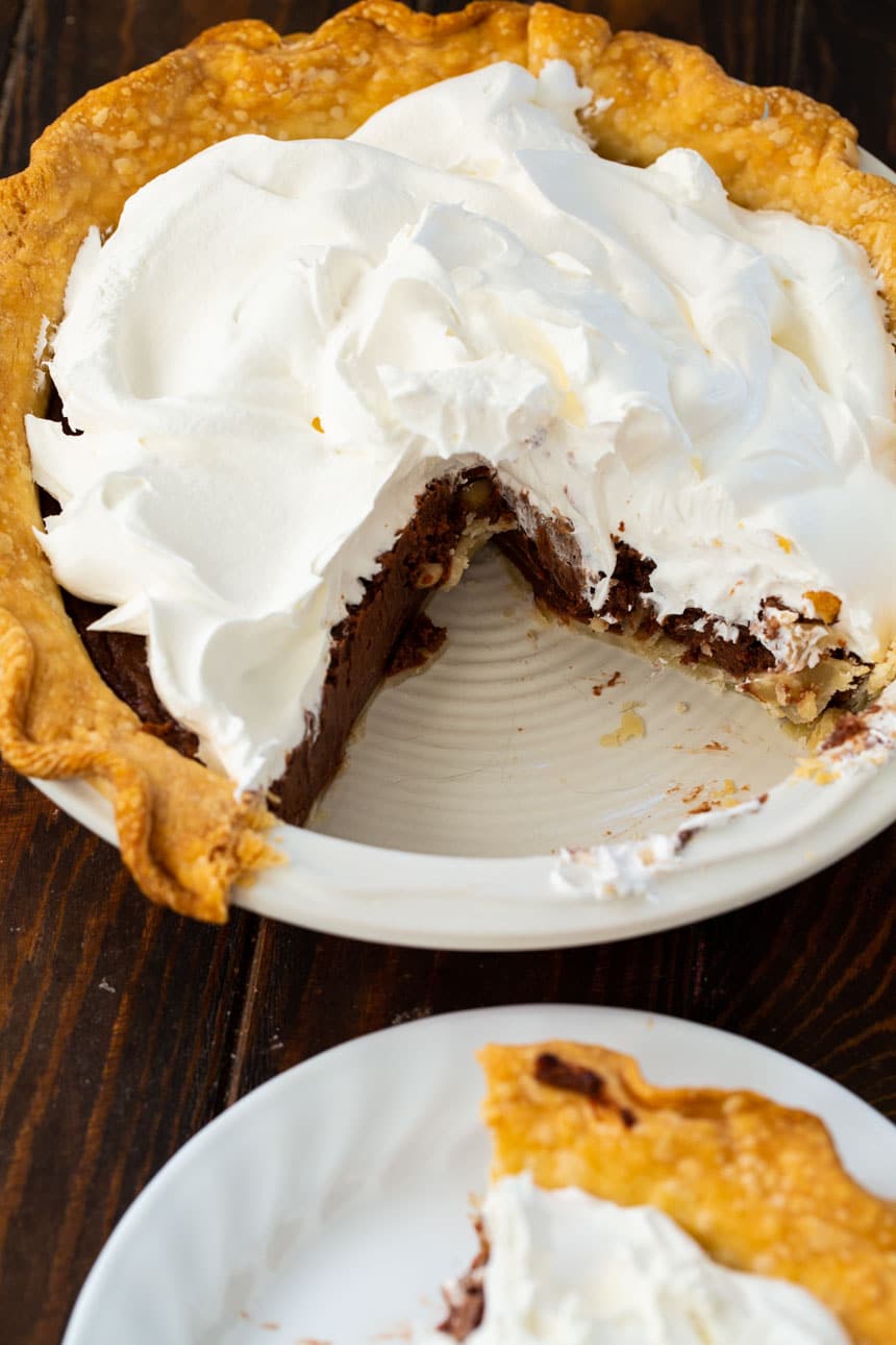 Nutella Pie in a buttery pie crust