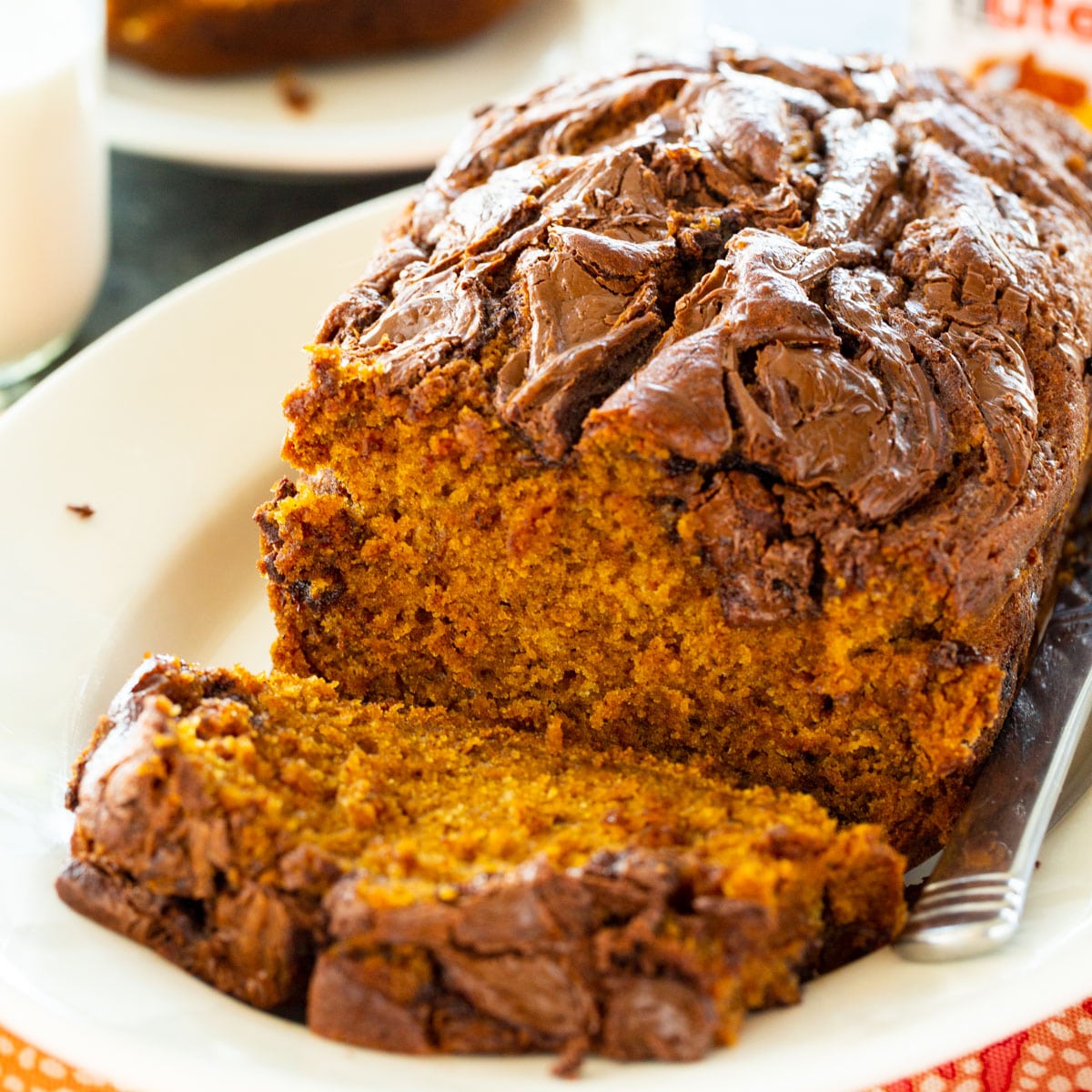 Nutella Pumpkin Bread - Spicy Southern Kitchen