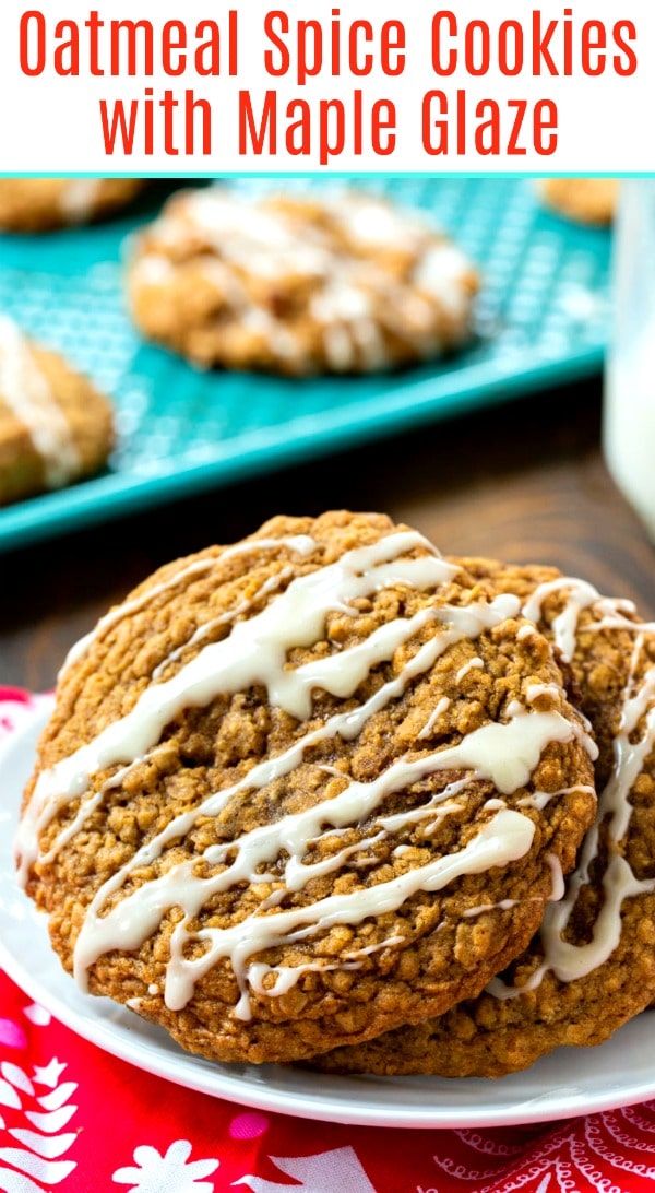 Oatmeal Spice Cookies with Maple Glaze