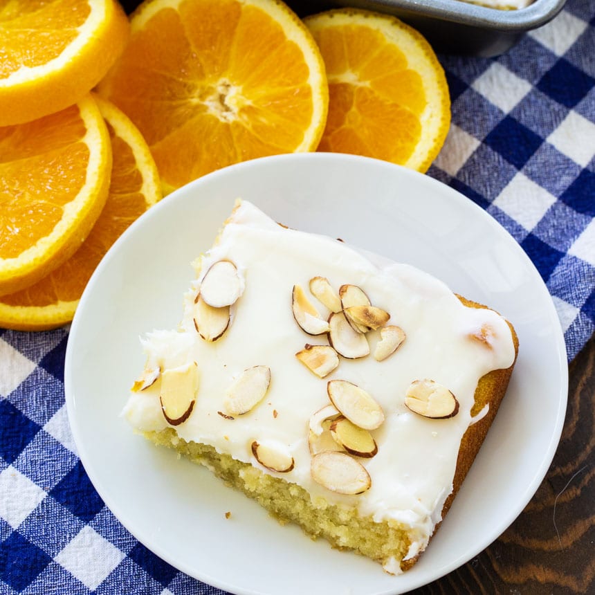 Orange Almond Sheet Cake