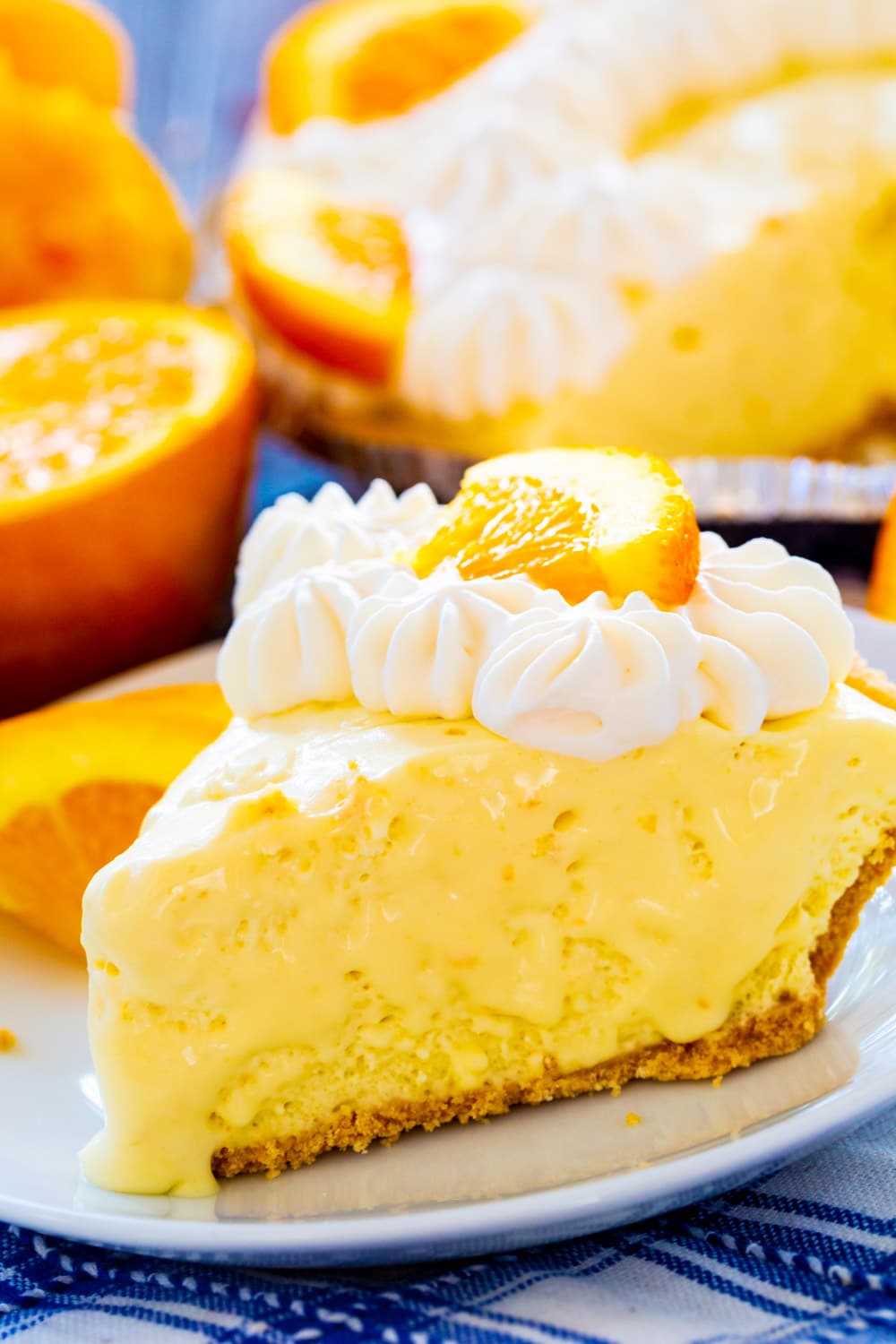 Slice of Orange Creamsicle Pie