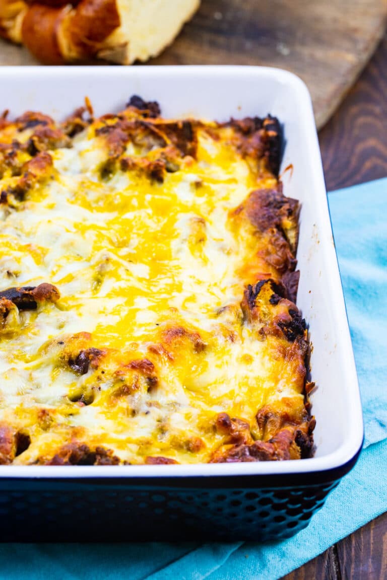 Overnight Sausage and Caramelized Onion Breakfast Casserole - Spicy ...
