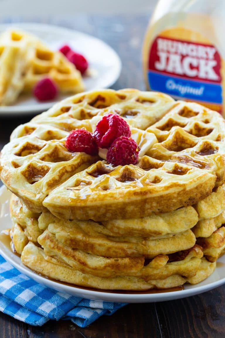 Overnight Yeast Waffles - Spicy Southern Kitchen