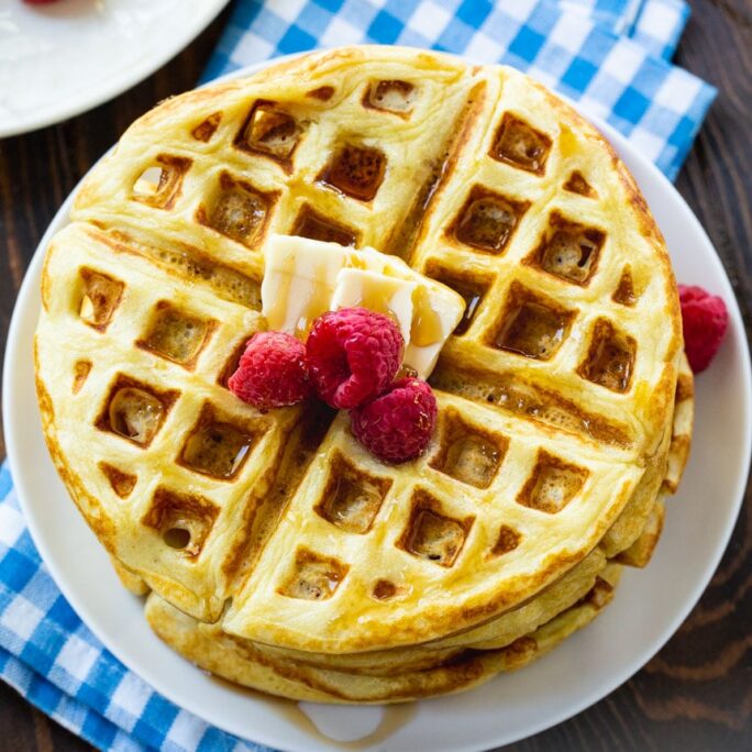 Overnight Yeast Waffles - Spicy Southern Kitchen