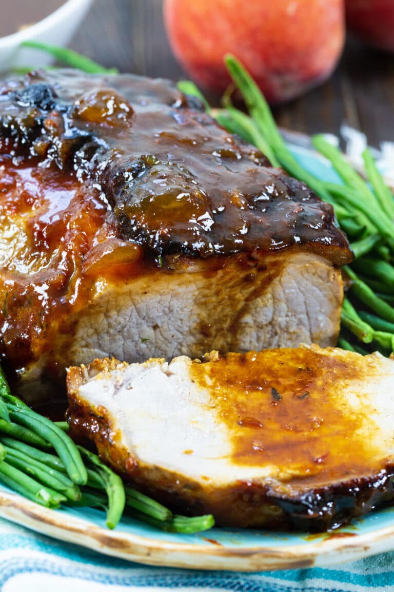 Peach Glazed Pork Roast Spicy Southern Kitchen 1679