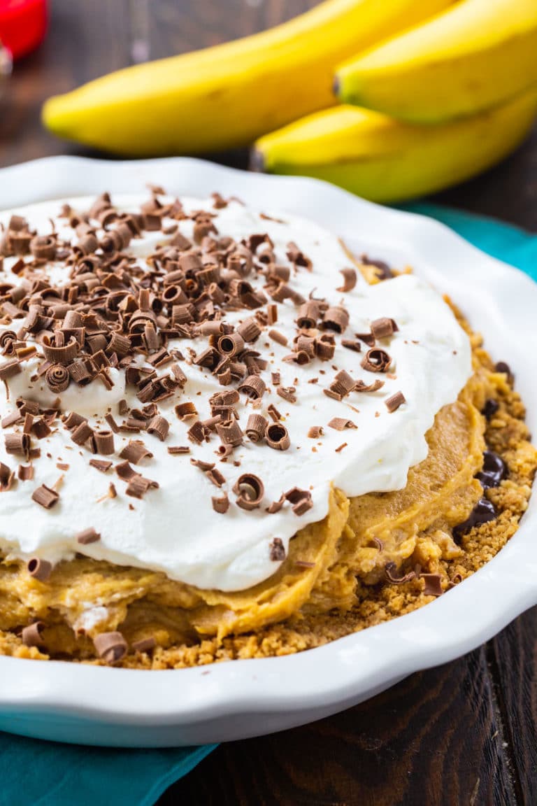 Creamy Peanut Butter Banana Pie - Spicy Southern Kitchen