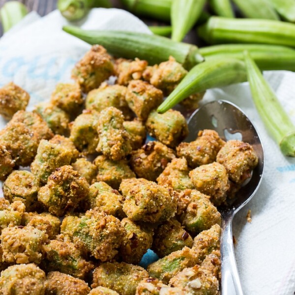 Pecan Crusted Fried Okra