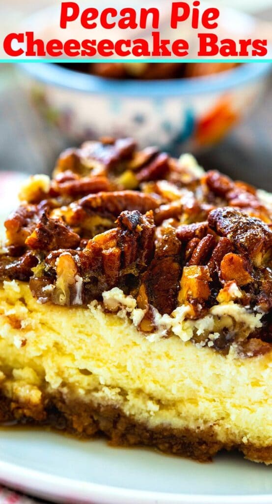 Pecan Pie Cheesecake Bars - Spicy Southern Kitchen