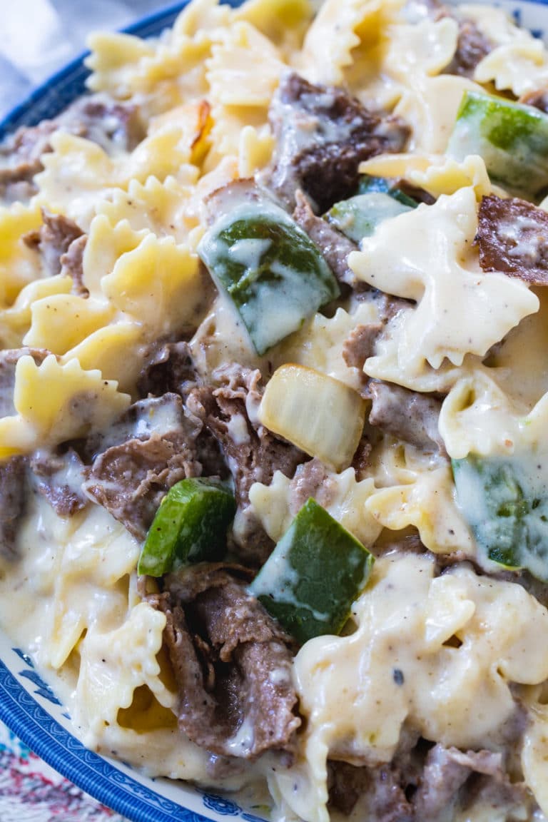 Philly Cheesesteak Mac and Cheese