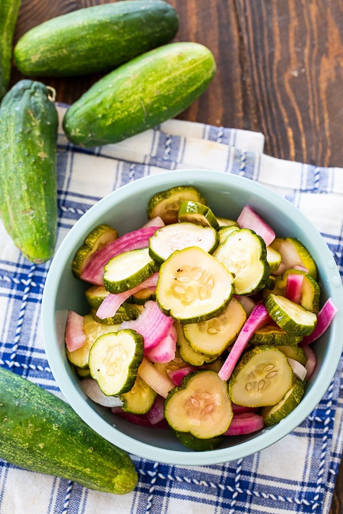 Pickled Cucumbers and Onions