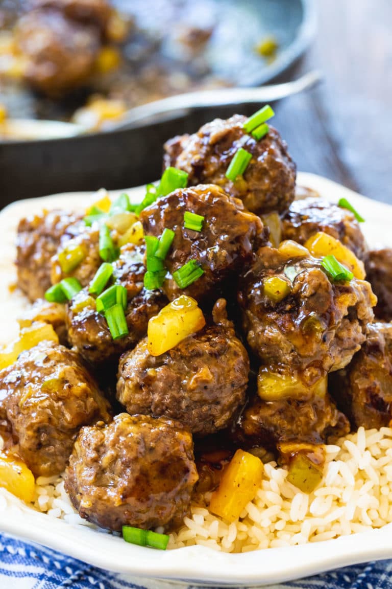 Polynesian Meatballs - Spicy Southern Kitchen