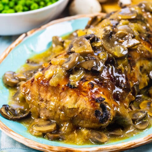 Roasted Pork Loin with Mushroom Gravy Spicy Southern Kitchen