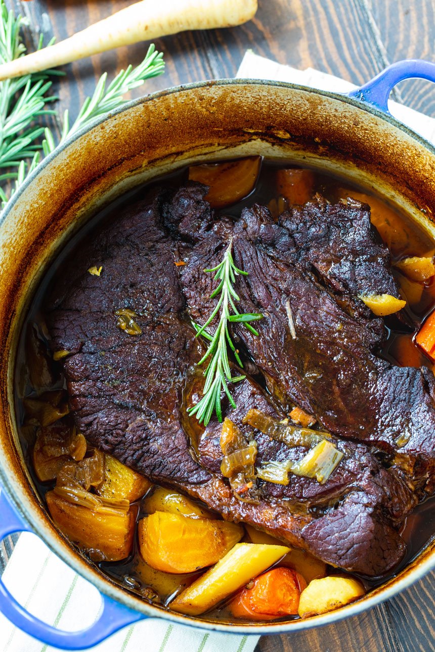 Pot Roast cooked in Dutch oven