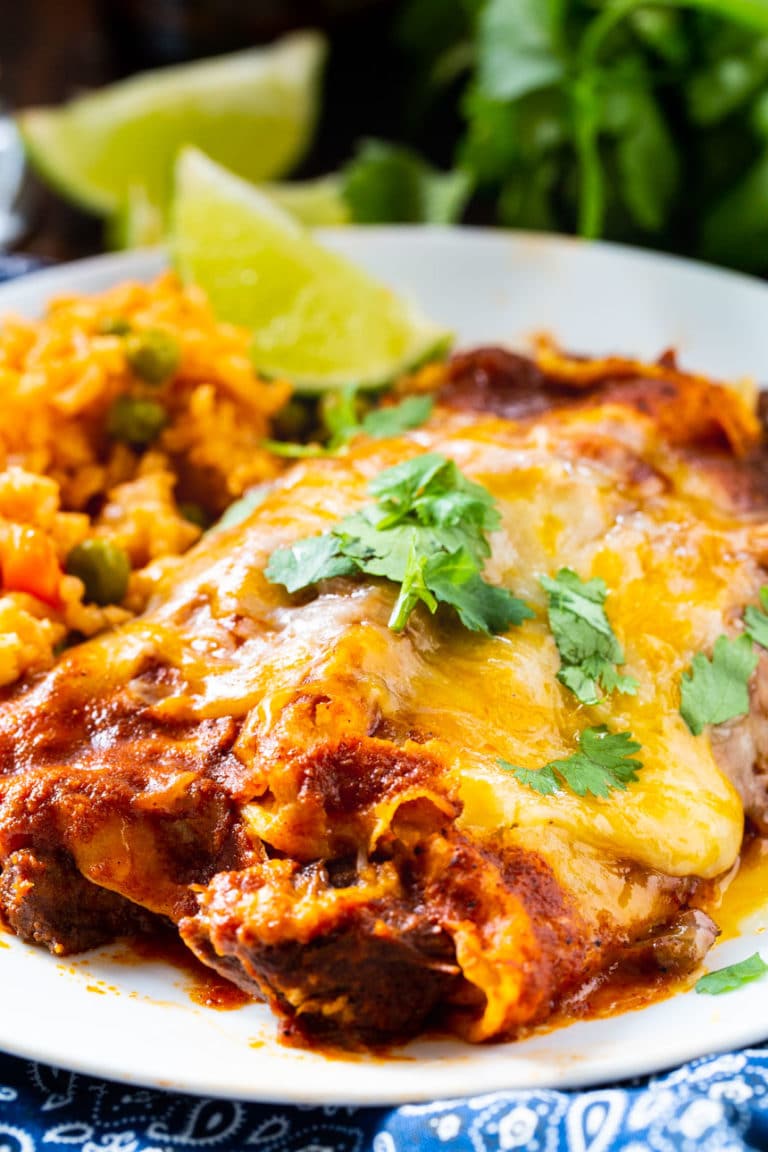 Red Enchiladas with Beef Spicy Southern Kitchen