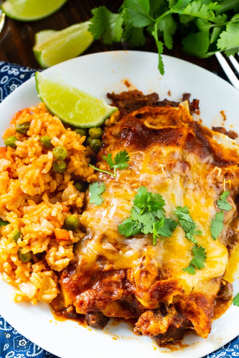 Red Enchiladas with Beef - Spicy Southern Kitchen