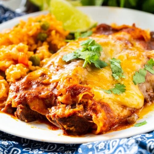 Red Enchiladas with Beef - Spicy Southern Kitchen