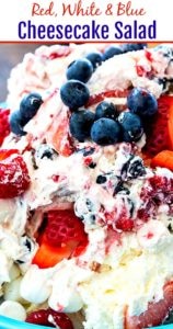 Red, White & Blue Cheesecake Salad - Spicy Southern Kitchen