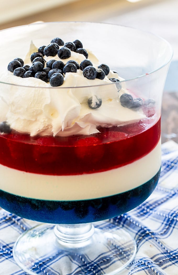 Red, White & Blue Jello Salad - Spicy Southern Kitchen