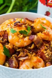 Red Rice with Shrimp and Bacon