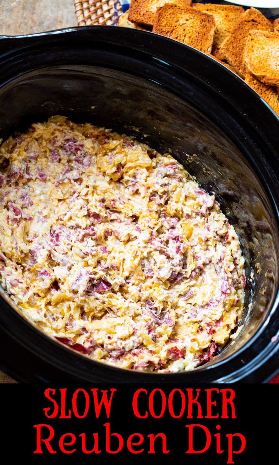 Crockpot Reuben Dip Recipe - My Heavenly Recipes