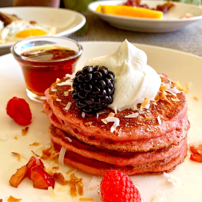 Signature Pink Pancakes at the Royal Hawaiian