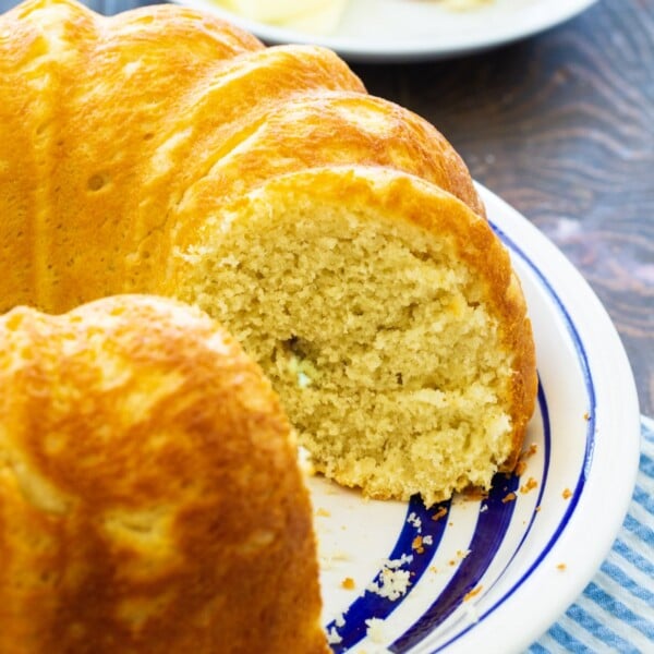 Sally Lunn Bread on a plate.