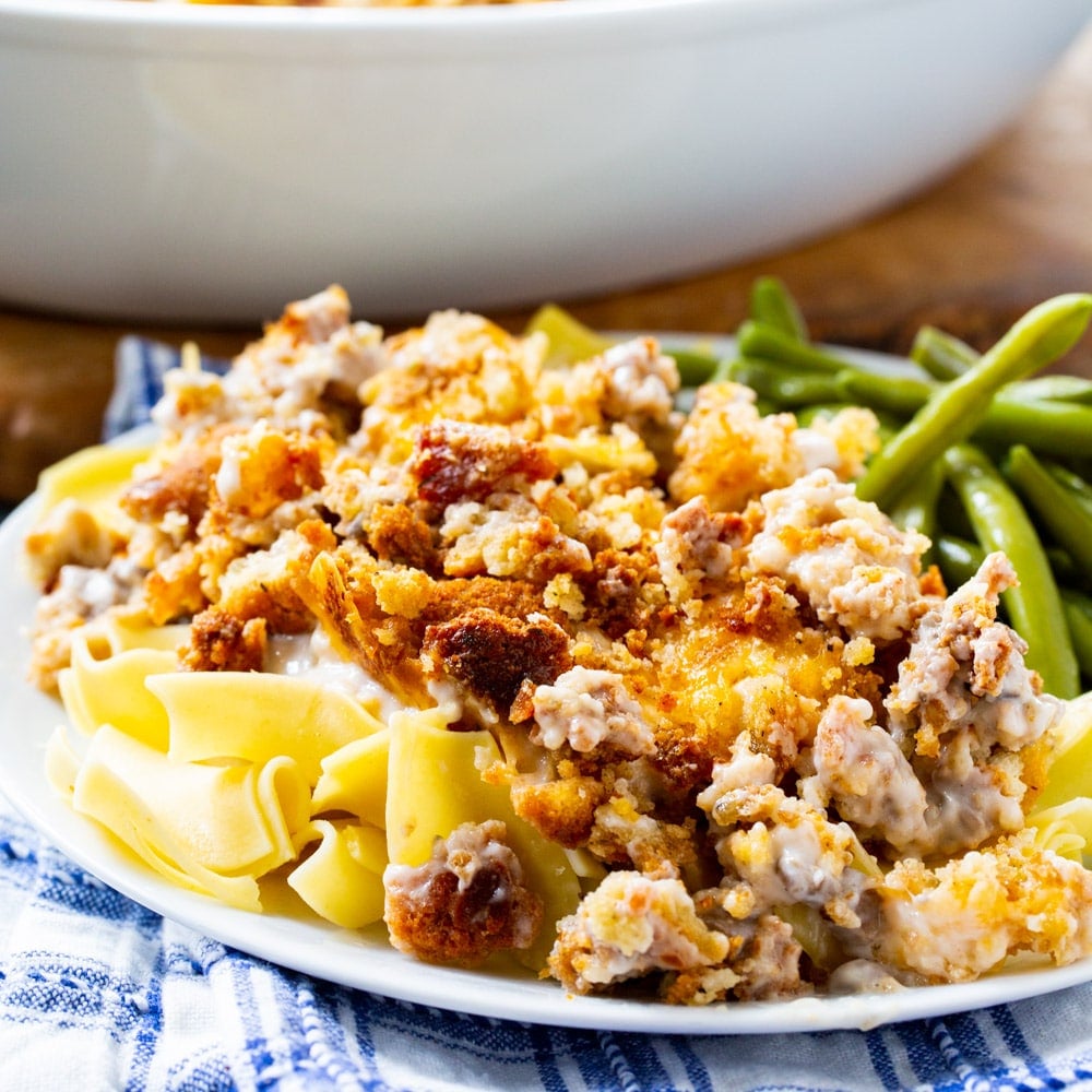 Sandy’s Chicken (Baked Chicken with Stuffing and Cheese)