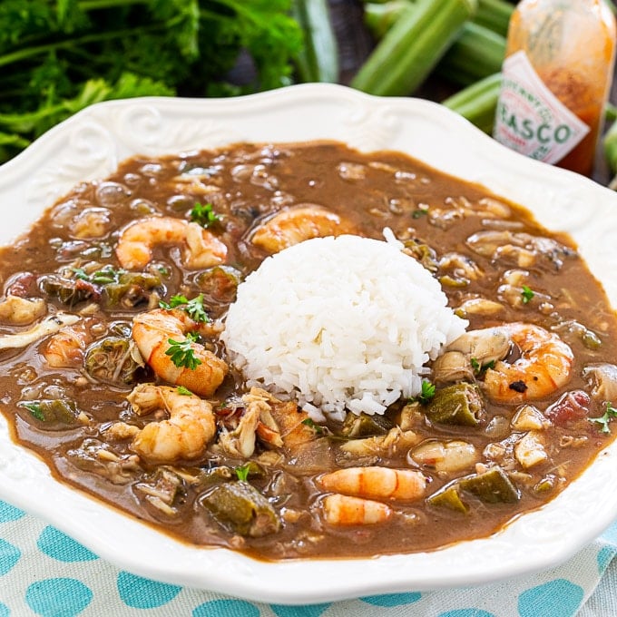 Shrimp gumbo shop with okra