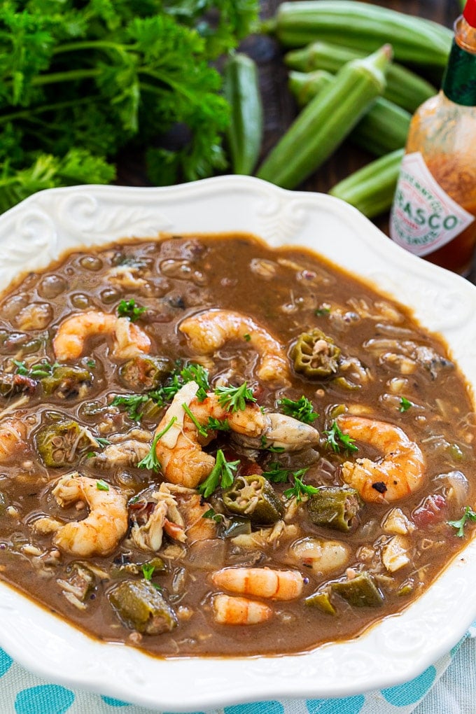 Seafood and Okra Gumbo - Spicy Southern Kitchen