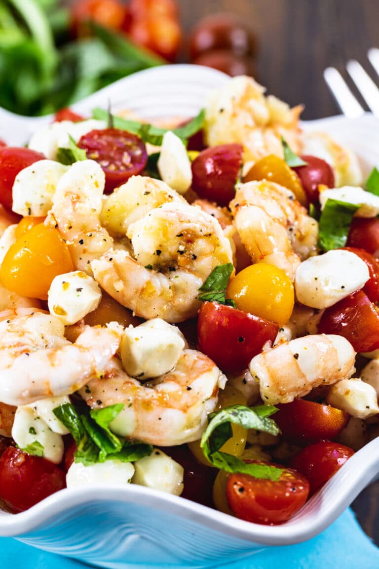 Marinated Shrimp, Tomato, and Mozzarella Salad Spicy Southern Kitchen