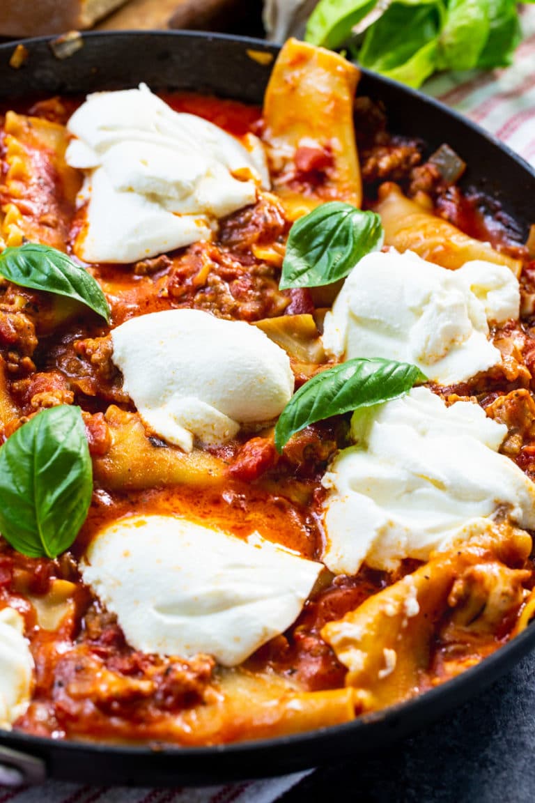 Skillet Lasagna - Spicy Southern Kitchen