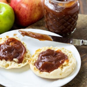 Apple Butter on English muffins