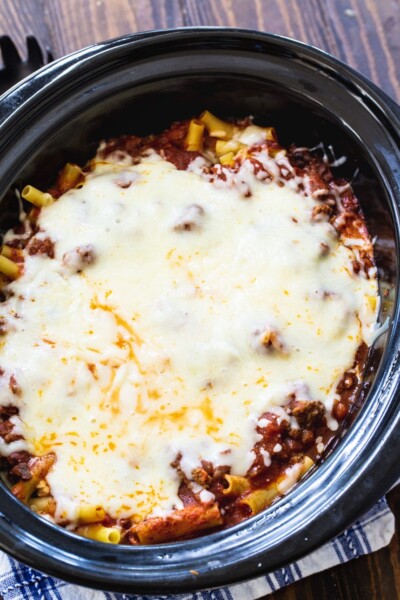 Crock Pot Baked Ziti - Spicy Southern Kitchen