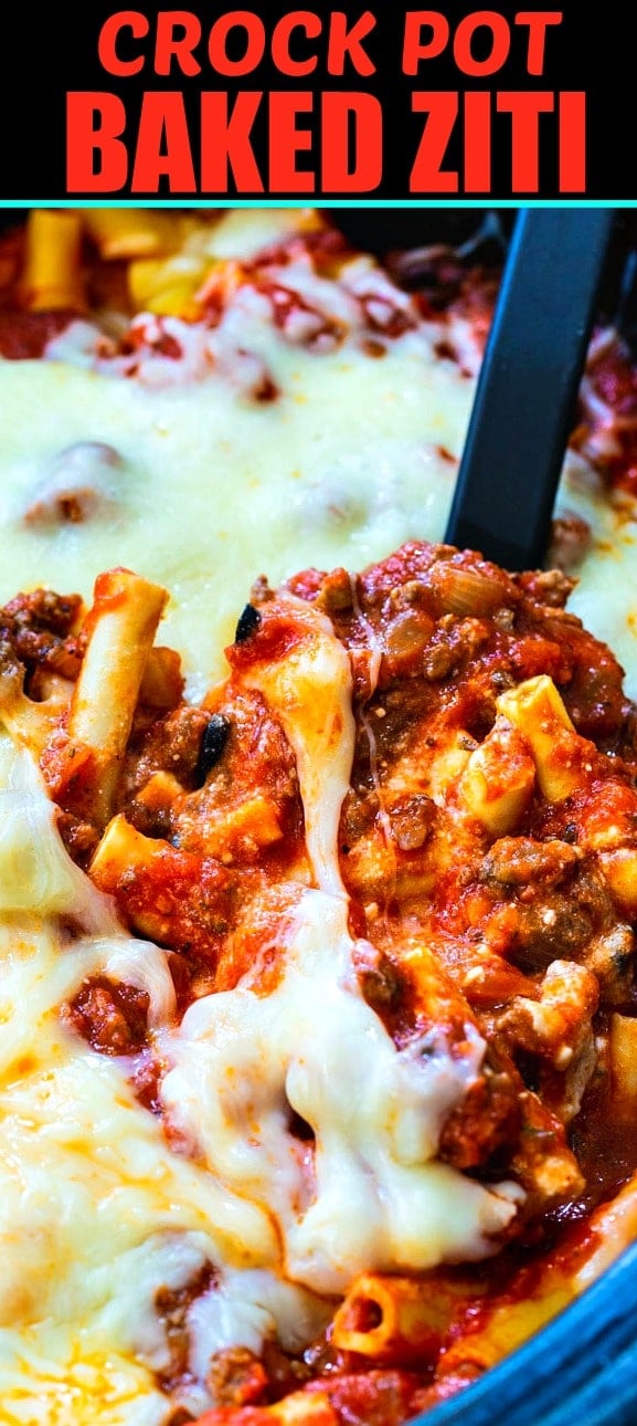 Close-up of Slow Cooker Baked Ziti