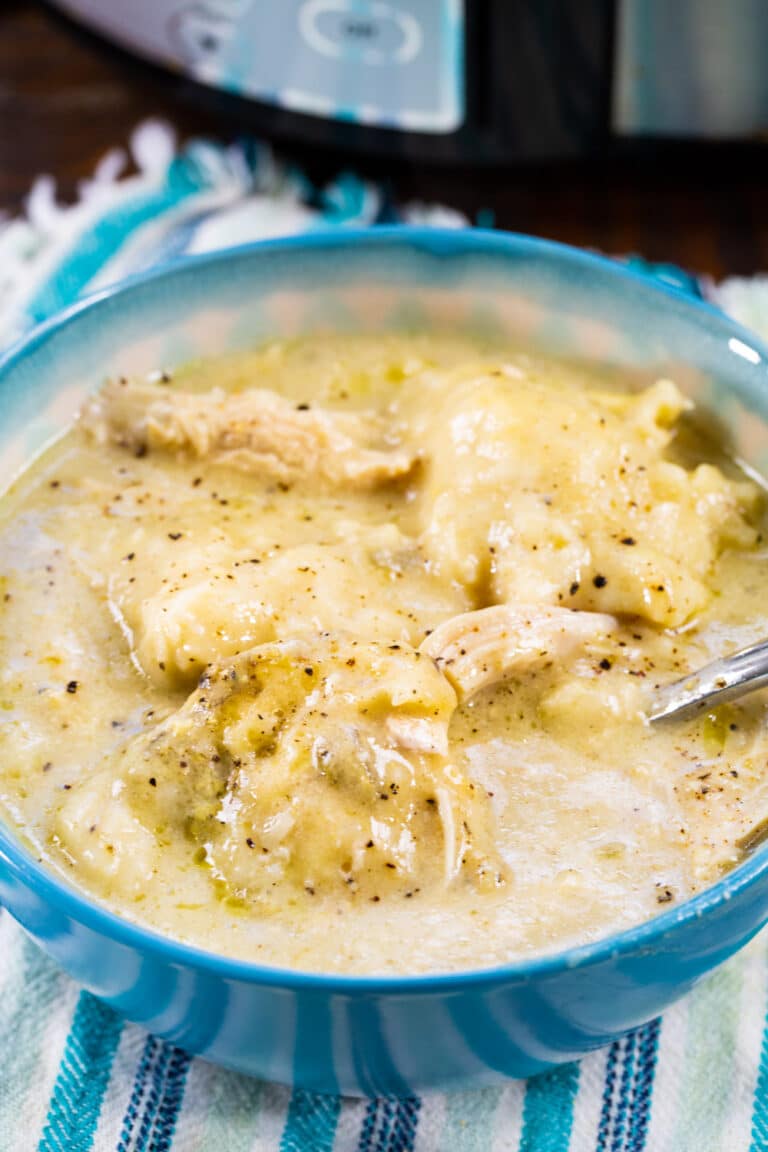 Slow Cooker Chicken And Bisquick Dumplings - Spicy Southern Kitchen