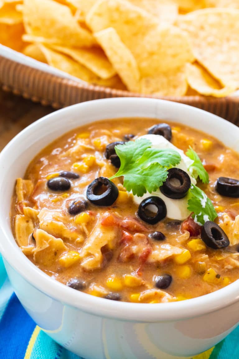 Slow Cooker Chicken Tortilla Soup Spicy Southern Kitchen