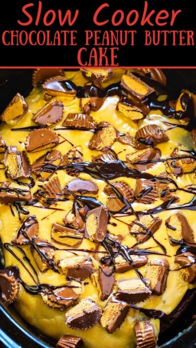 Slow Cooker Chocolate Peanut Butter Cake - Spicy Southern Kitchen
