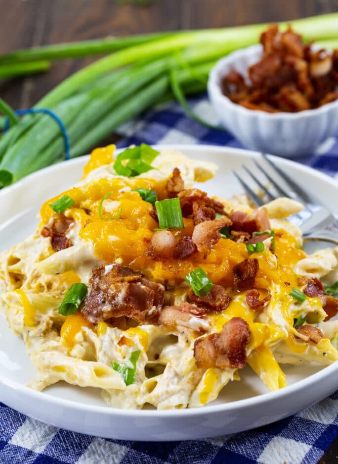 Slow Cooker Crack Chicken Pasta - Spicy Southern Kitchen